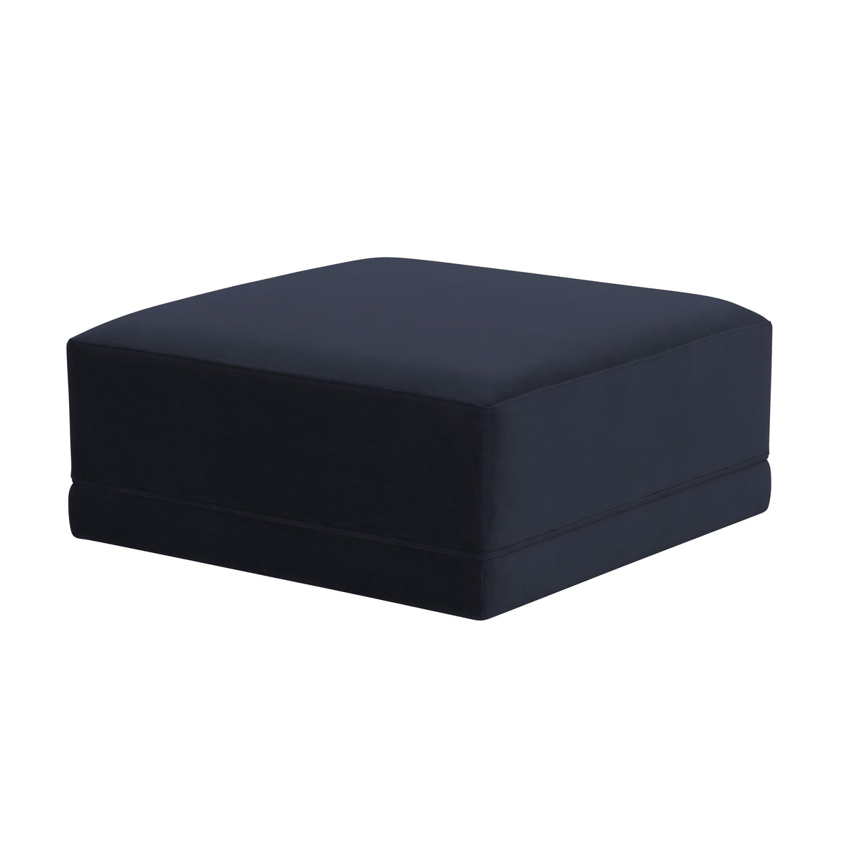 Willow Navy Performance Velvet Ottoman by TOV Furniture – photo 1 of 4