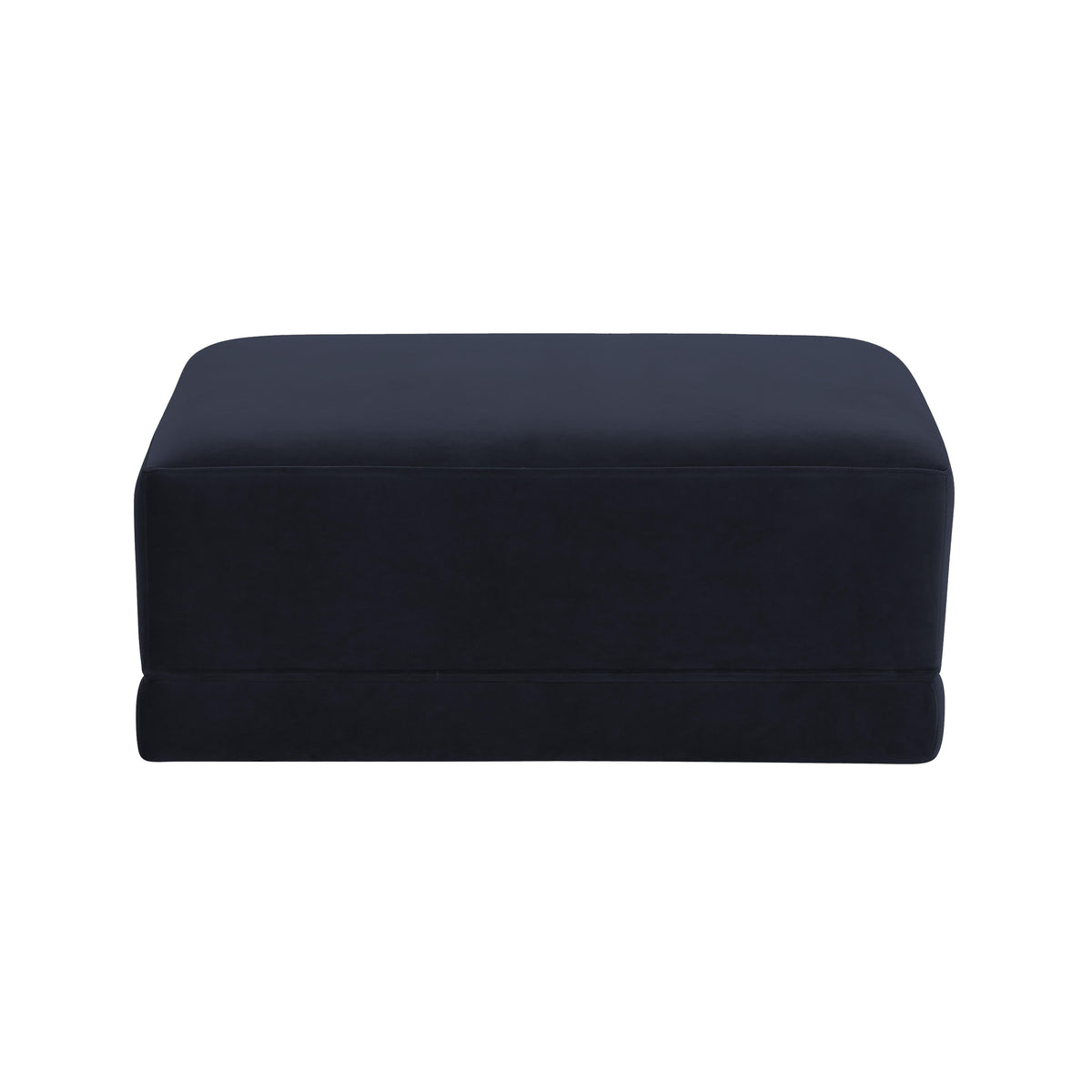 Willow Navy Performance Velvet Ottoman by TOV Furniture – photo 3 of 4