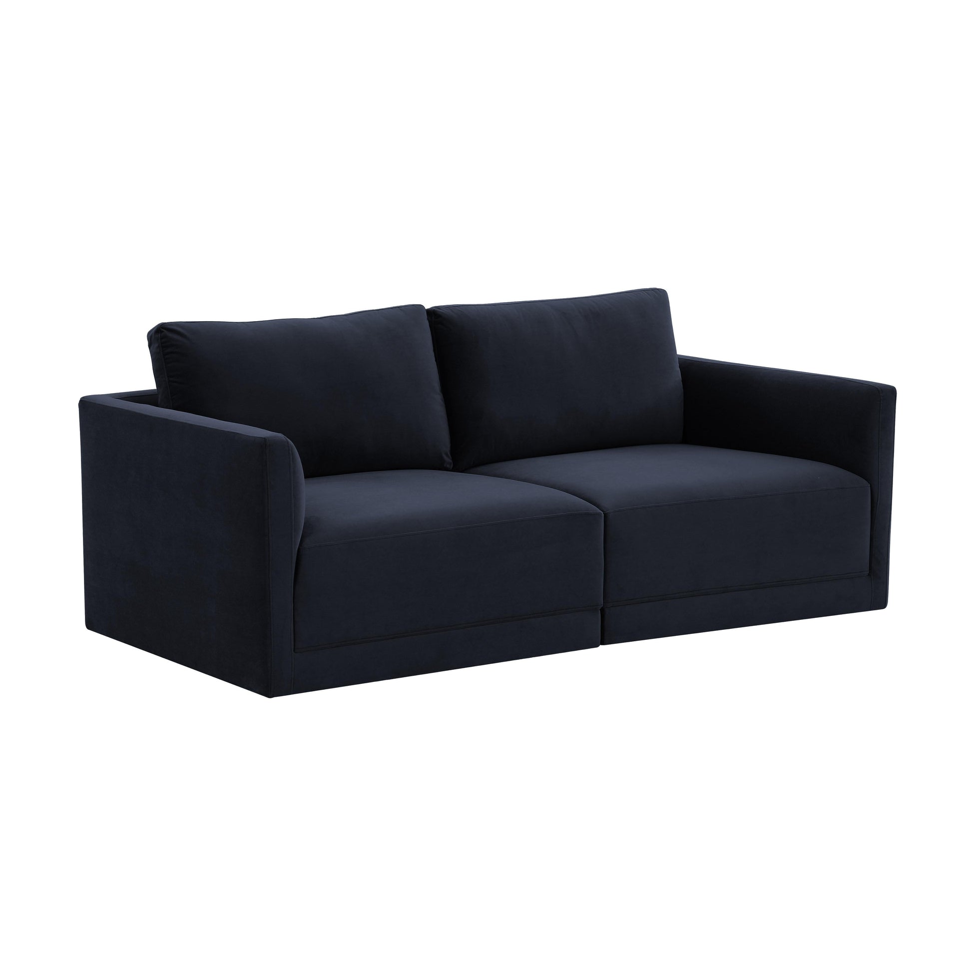 Willow 74 Velvet Modular Loveseat Ren L03132