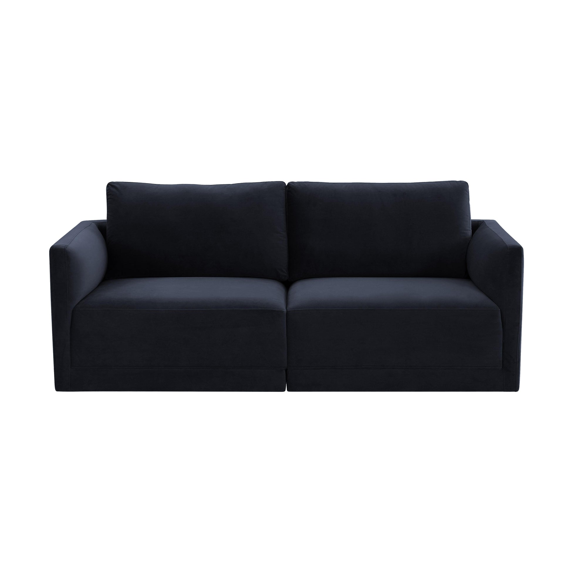 Willow 74 Velvet Modular Loveseat Ren L03112