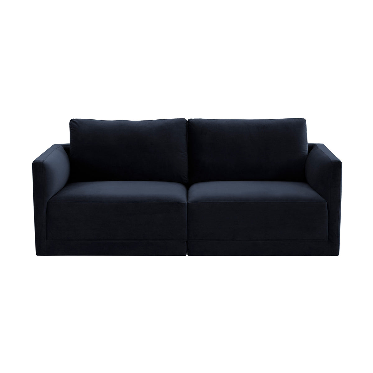 Willow Navy Performance Velvet Modular Loveseat by TOV Furniture – photo 3 of 6