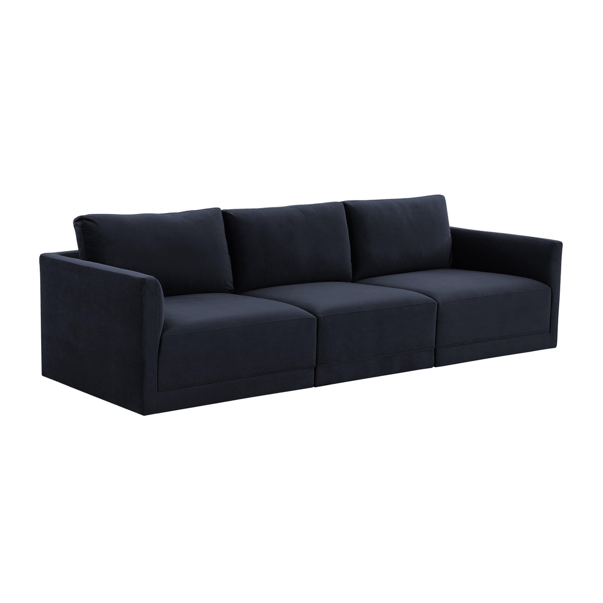 Willow Navy Performance Velvet Modular Sofa by TOV Furniture – photo 1 of 6