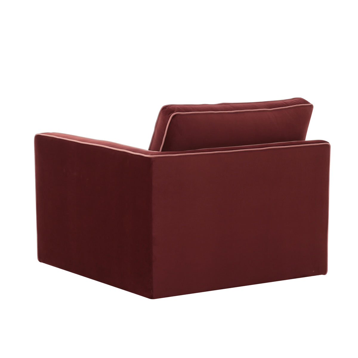 Willow Berry Red Performance Velvet Modular RAF Corner Chair by TOV Furniture – photo 3 of 5