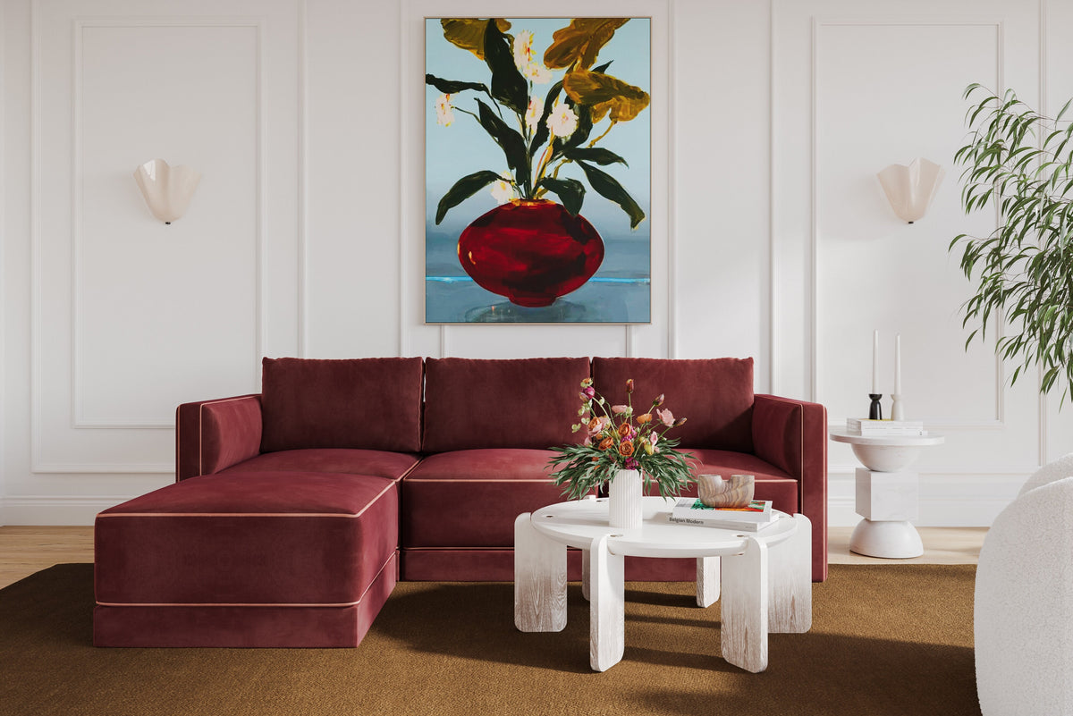 Willow Berry Red Performance Velvet Modular Sectional by TOV Furniture – photo 2 of 5
