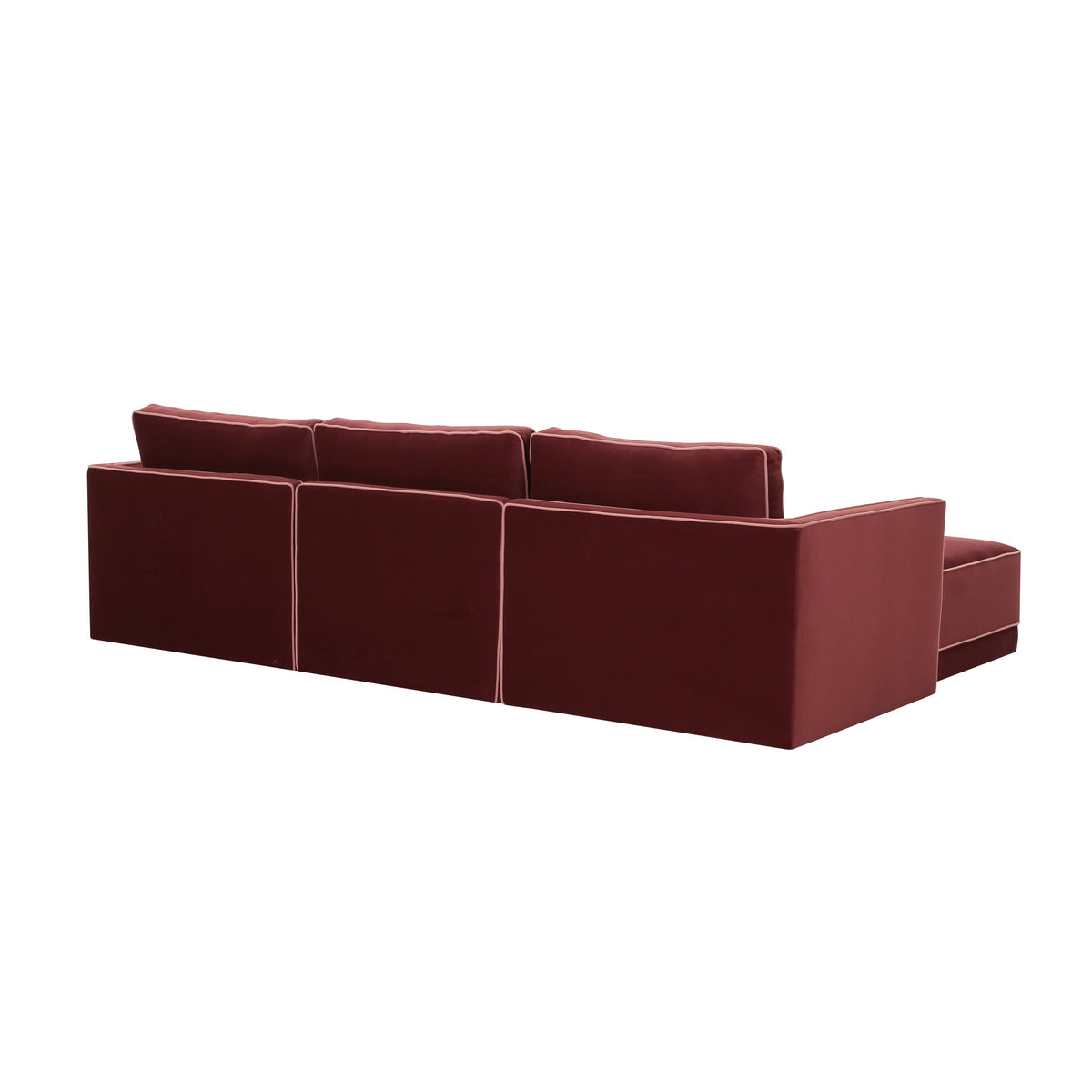 Willow Berry Red Performance Velvet Modular Sectional by TOV Furniture – photo 4 of 5