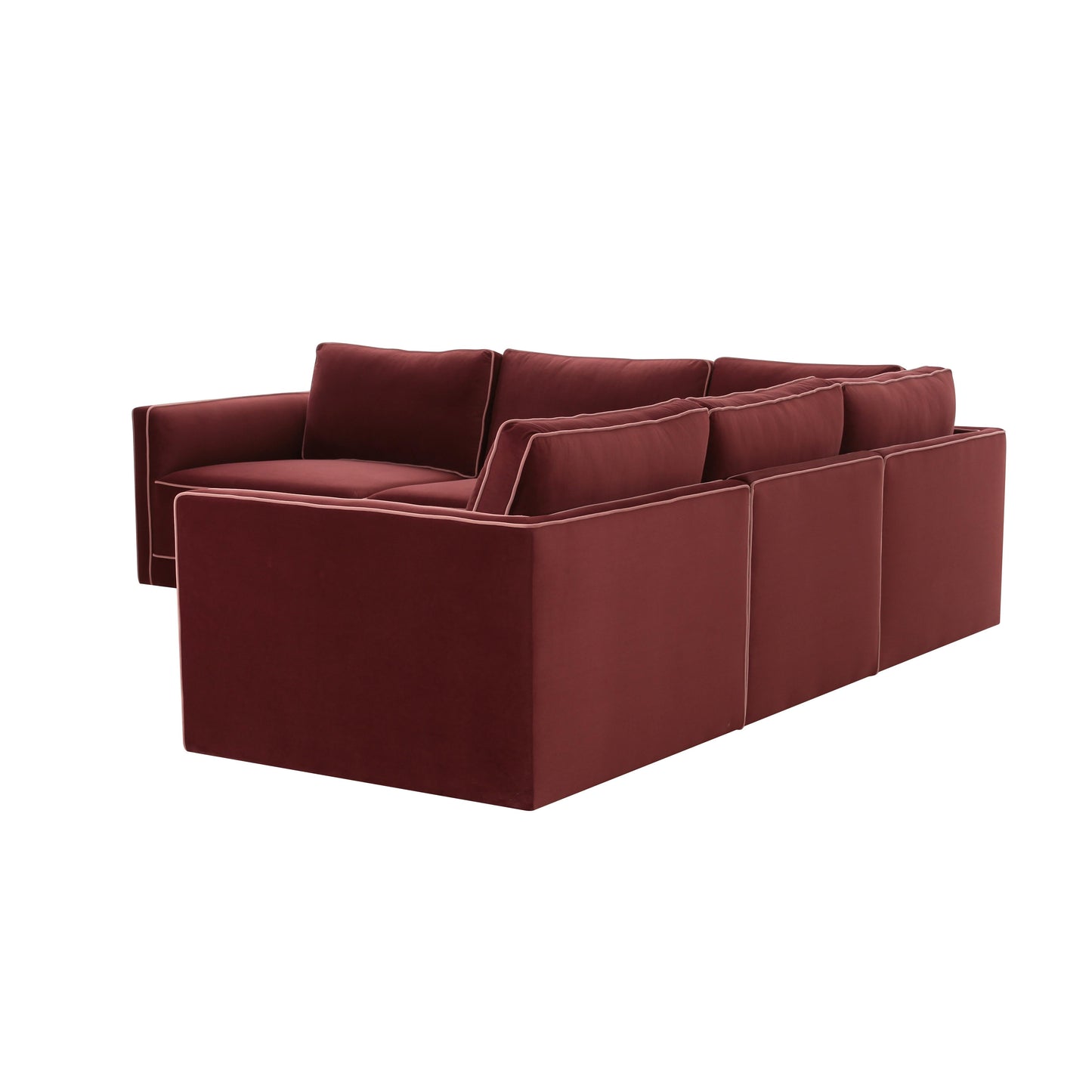 Willow 5 Piece Velvet Modular L Sectional Ren L03120 Sec3