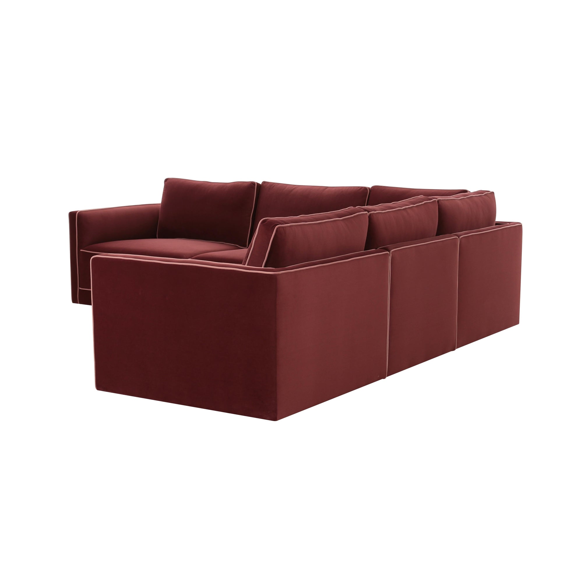 Willow 5 Piece Velvet Modular L Sectional Ren L03110 Sec3