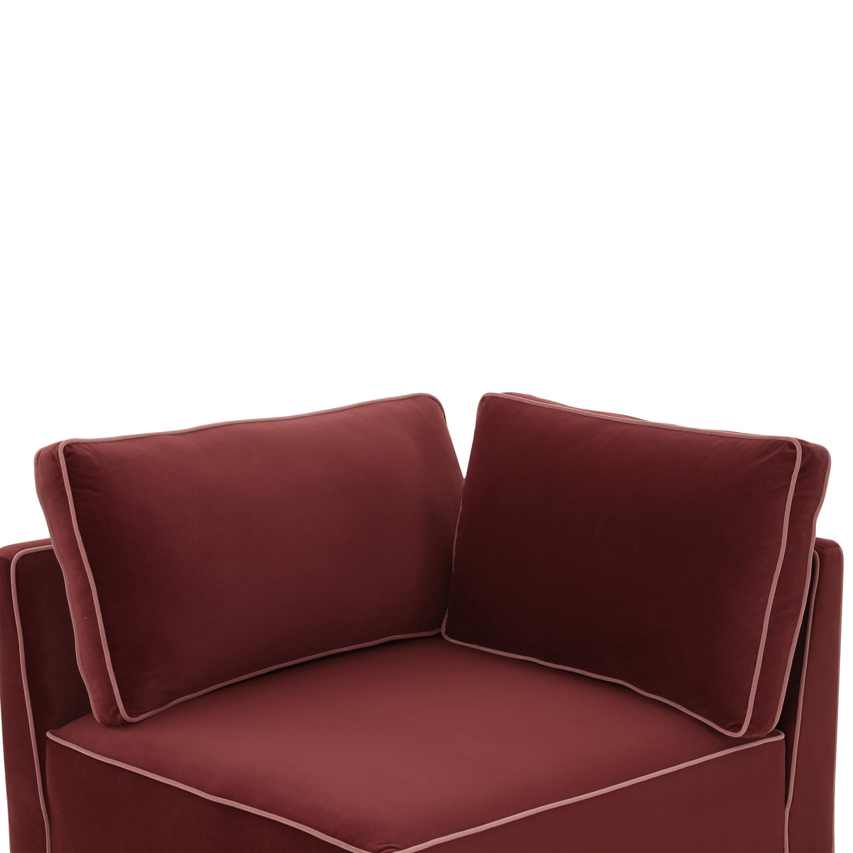 Willow Berry Red Performance Velvet Modular Corner Chair by TOV Furniture – photo 3 of 5