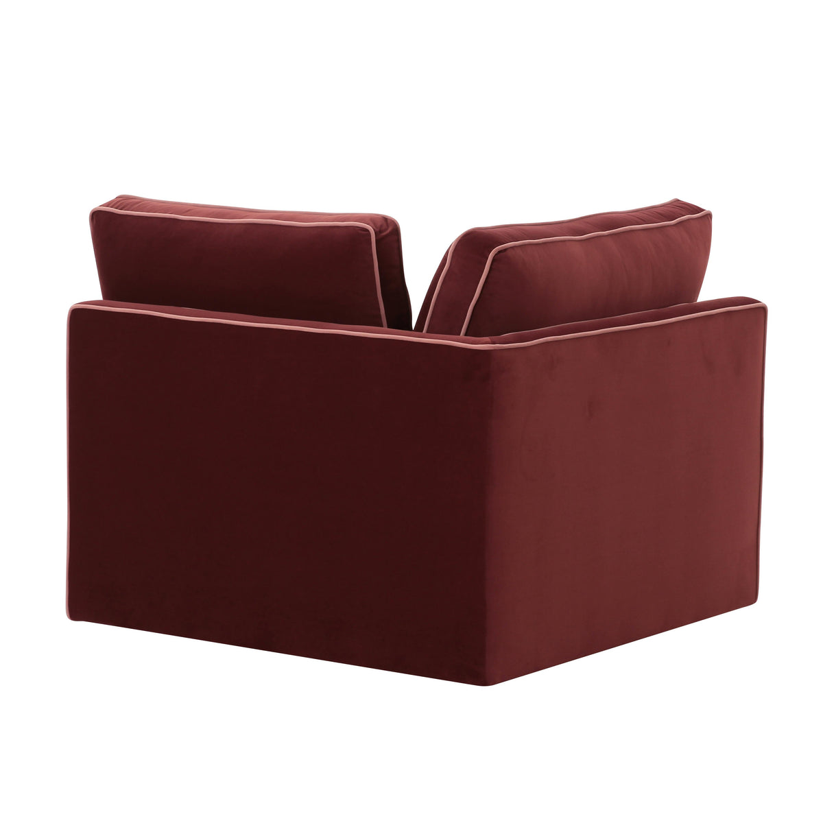 Willow Berry Red Performance Velvet Modular Corner Chair by TOV Furniture – photo 4 of 5