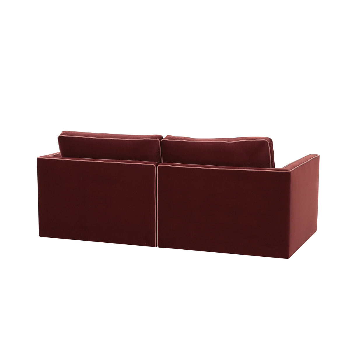 Willow Berry Red Performance Velvet Modular Loveseat by TOV Furniture – photo 4 of 6