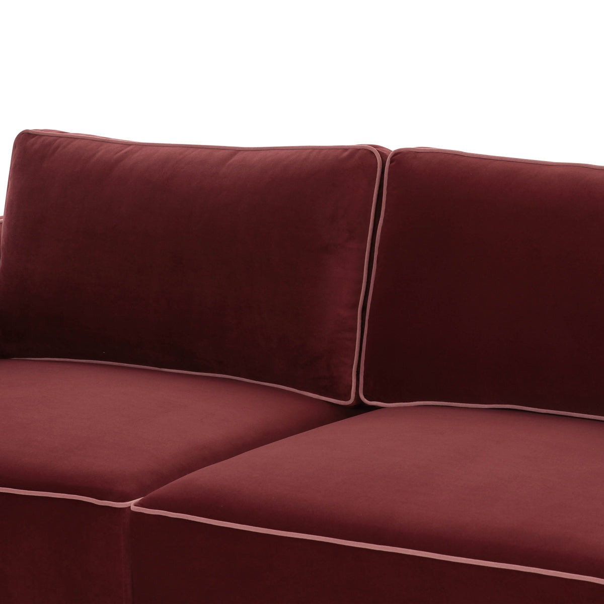Willow Berry Red Performance Velvet Modular Loveseat by TOV Furniture – photo 5 of 6