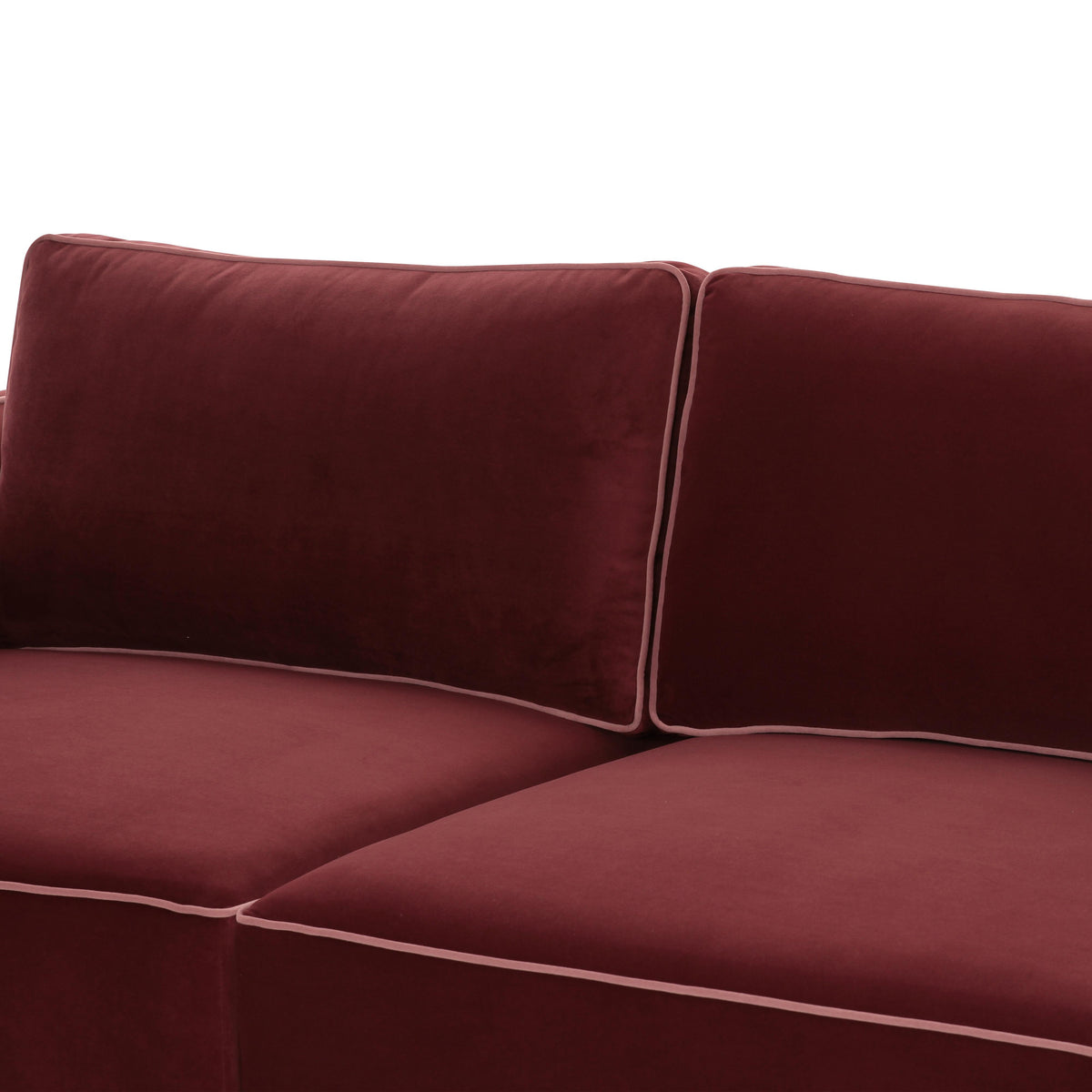 Willow Berry Red Performance Velvet Modular Sofa by TOV Furniture – photo 4 of 7