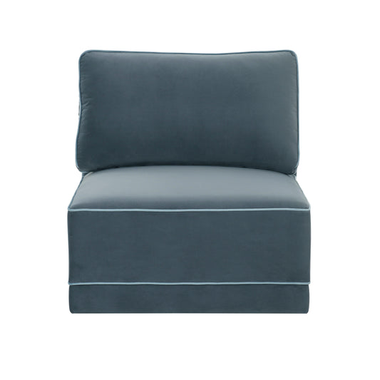 Willow Velvet Modular Armless Chair Ren L03150 Ac
