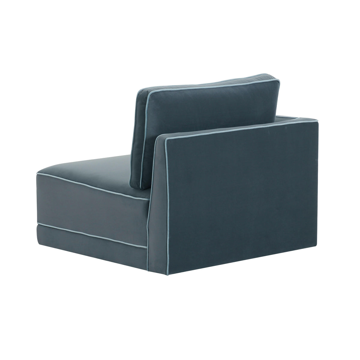 Willow Misty Blue Performance Velvet Modular LAF Corner Chair by TOV Furniture – photo 3 of 5