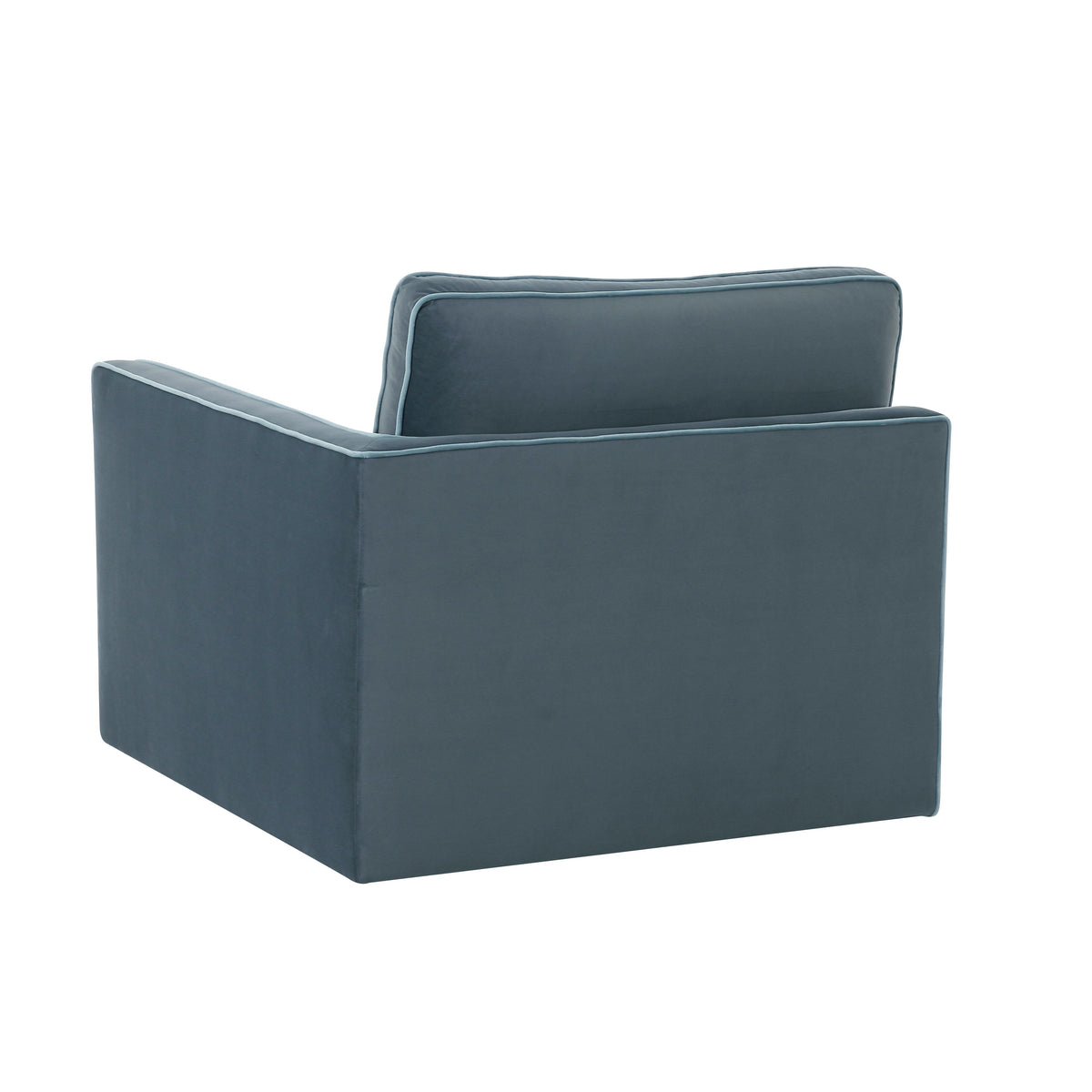 Willow Misty Blue Performance Velvet RAF Corner Chair by TOV Furniture – photo 3 of 5