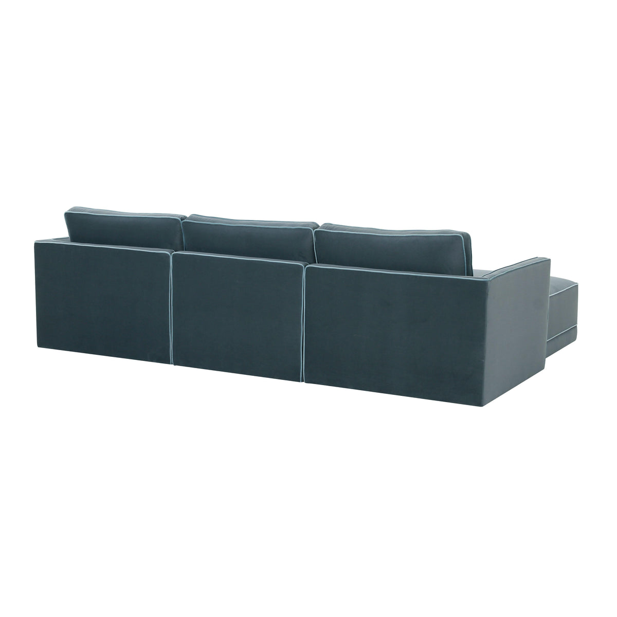 Willow Misty Blue Performance Velvet Modular Sectional by TOV Furniture – photo 1 of 5