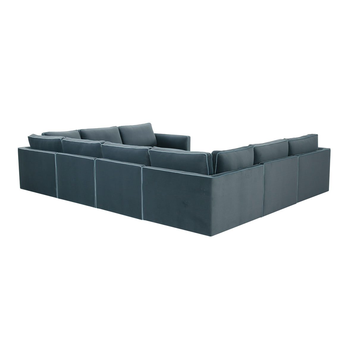 Willow Misty Blue Performance Velvet Modular Large U Sectional by TOV Furniture – photo 5 of 6