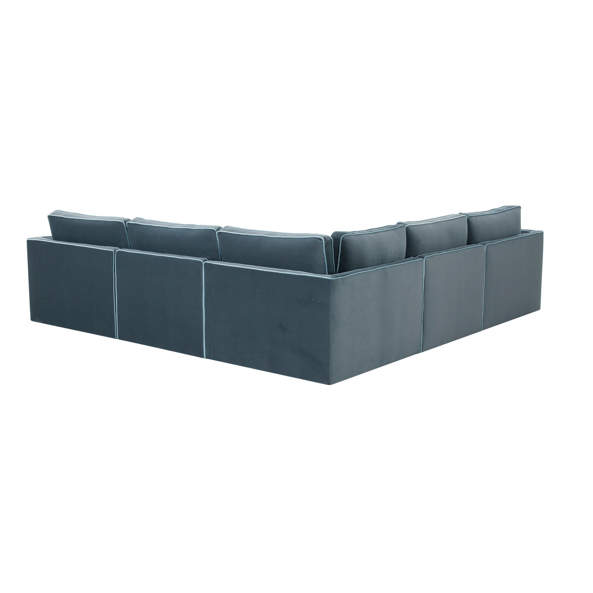 Willow Misty Blue Performance Velvet Modular L Sectional by TOV Furniture – photo 4 of 6