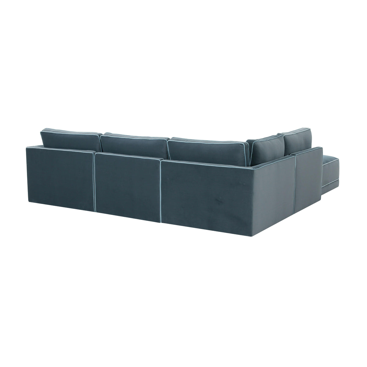 Willow Misty Blue Performance Velvet Modular LAF Sectional by TOV Furniture – photo 5 of 6