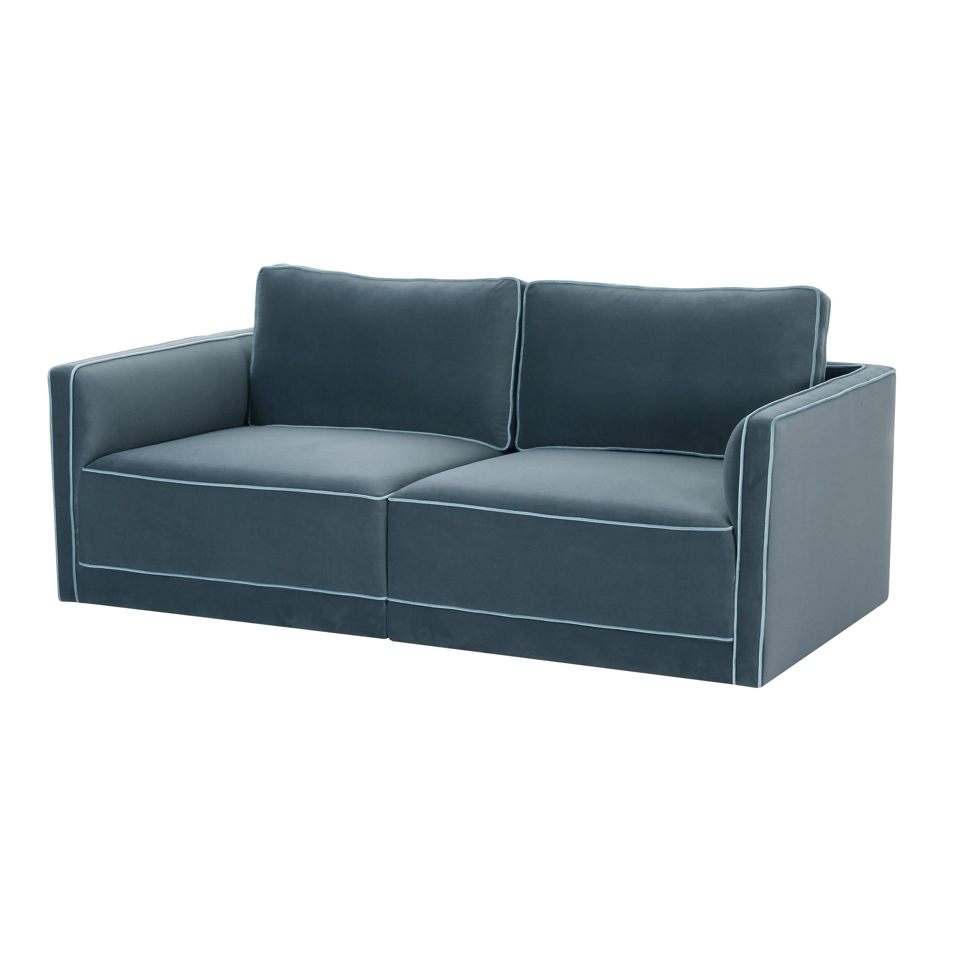 Willow 74 Velvet Modular Loveseat Ren L03122