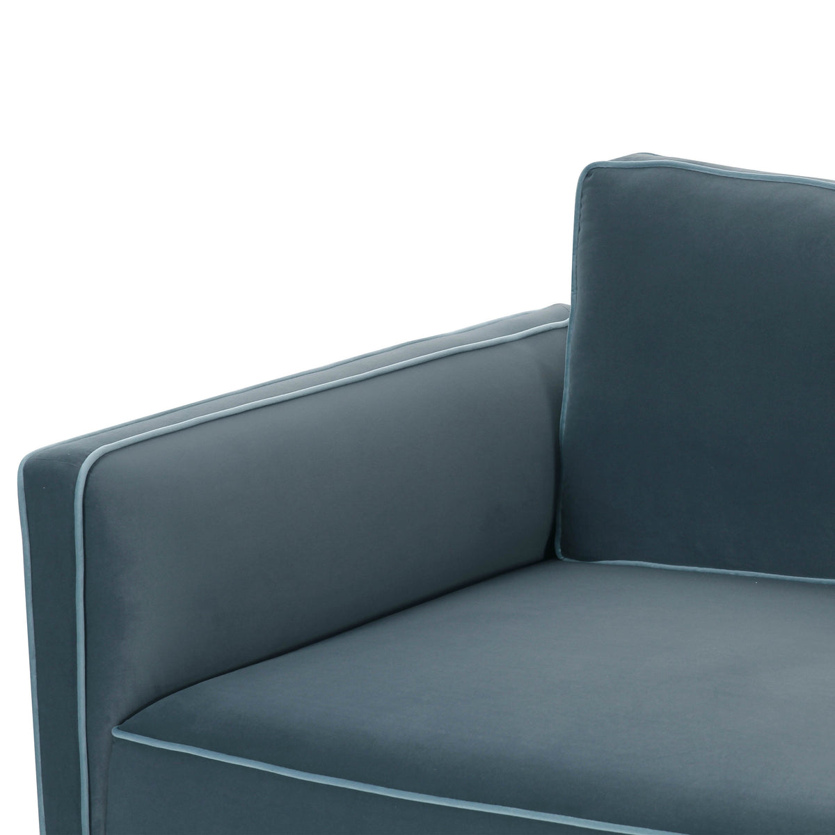 Willow Misty Blue Performance Velvet Modular Loveseat by TOV Furniture – photo 3 of 5