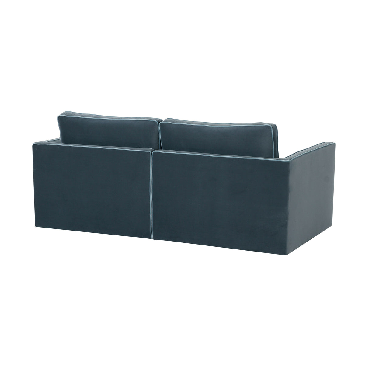 Willow Misty Blue Performance Velvet Modular Loveseat by TOV Furniture – photo 4 of 5