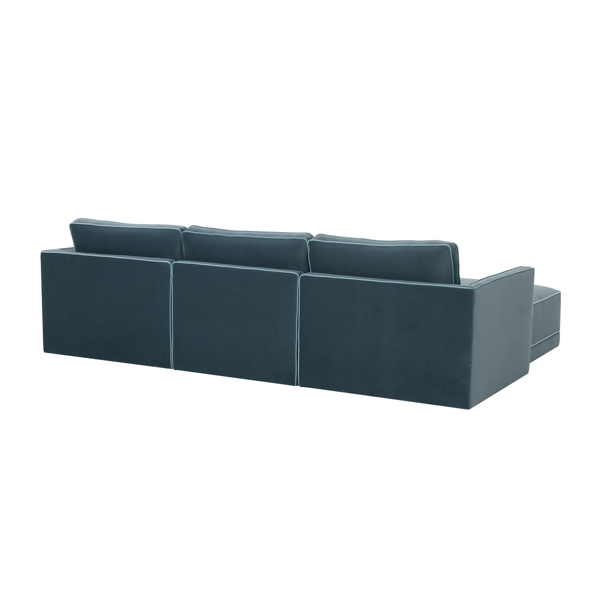 Willow Misty Blue Performance Velvet Modular Sofa by TOV Furniture – photo 4 of 7