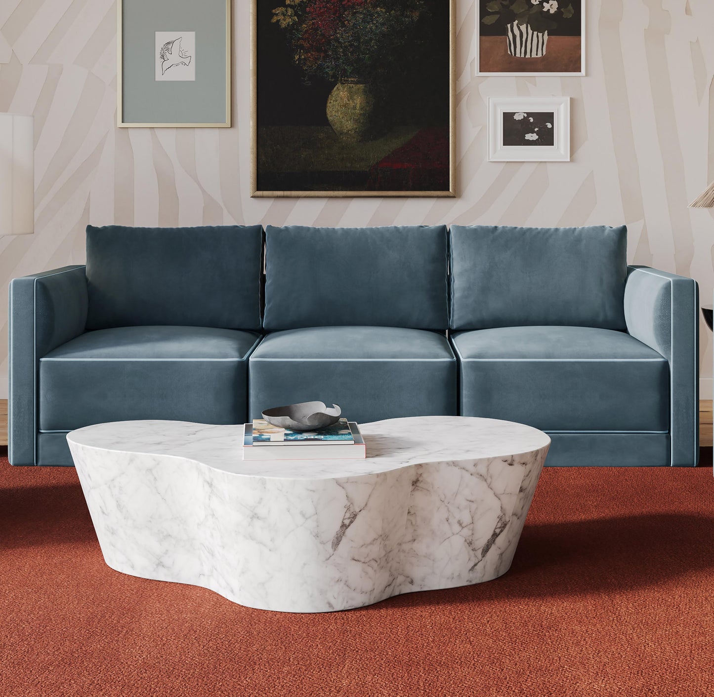 Willow 105 Velvet Modular Sofa Ren L03123