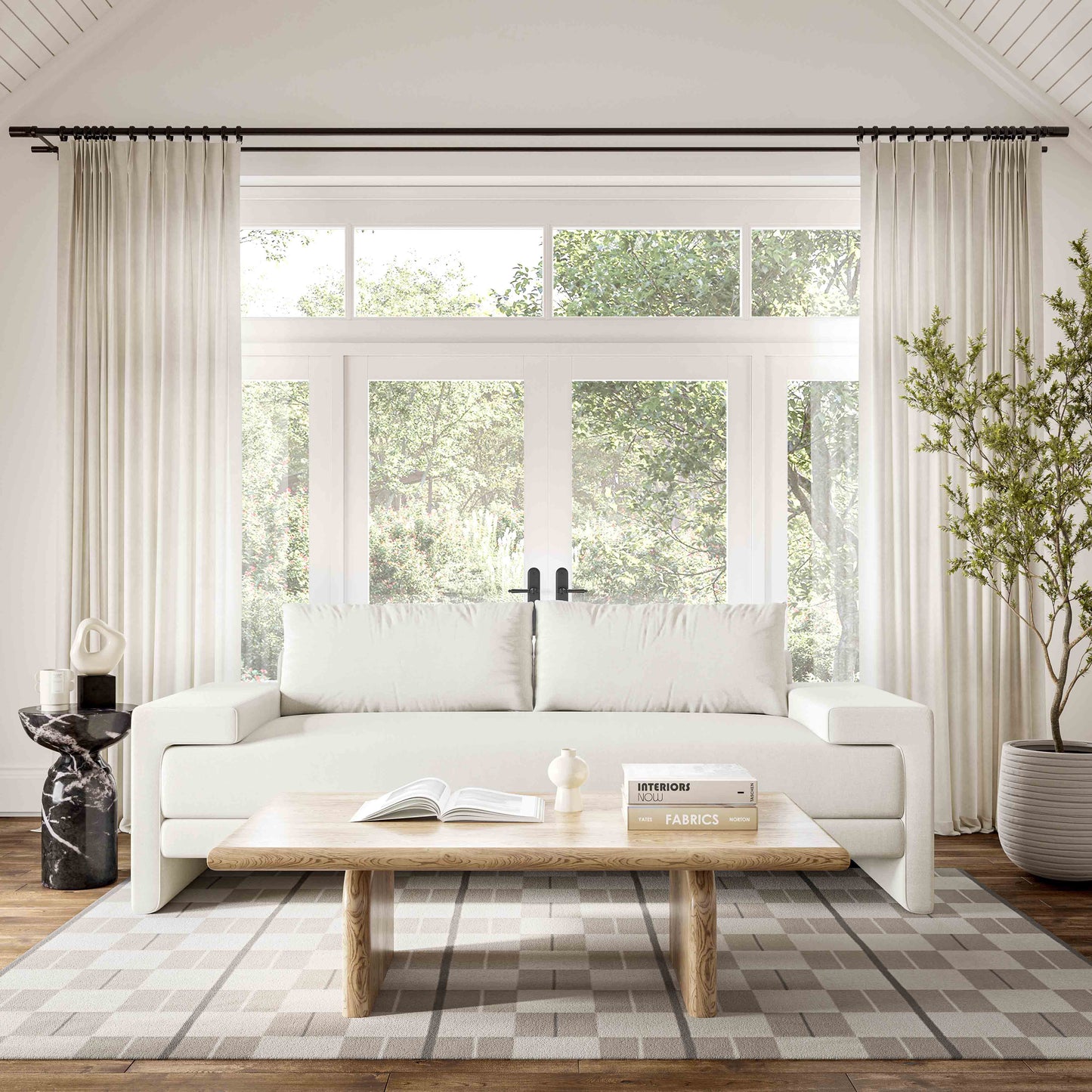 Maeve 91" Contract-Grade Fabric Sofa White - ON FINAL SALE by Tov Furniture