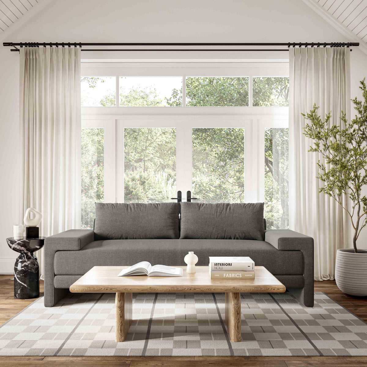 Maeve Slate Contract-Grade Fabric Sofa by TOV Furniture – photo 2 of 9