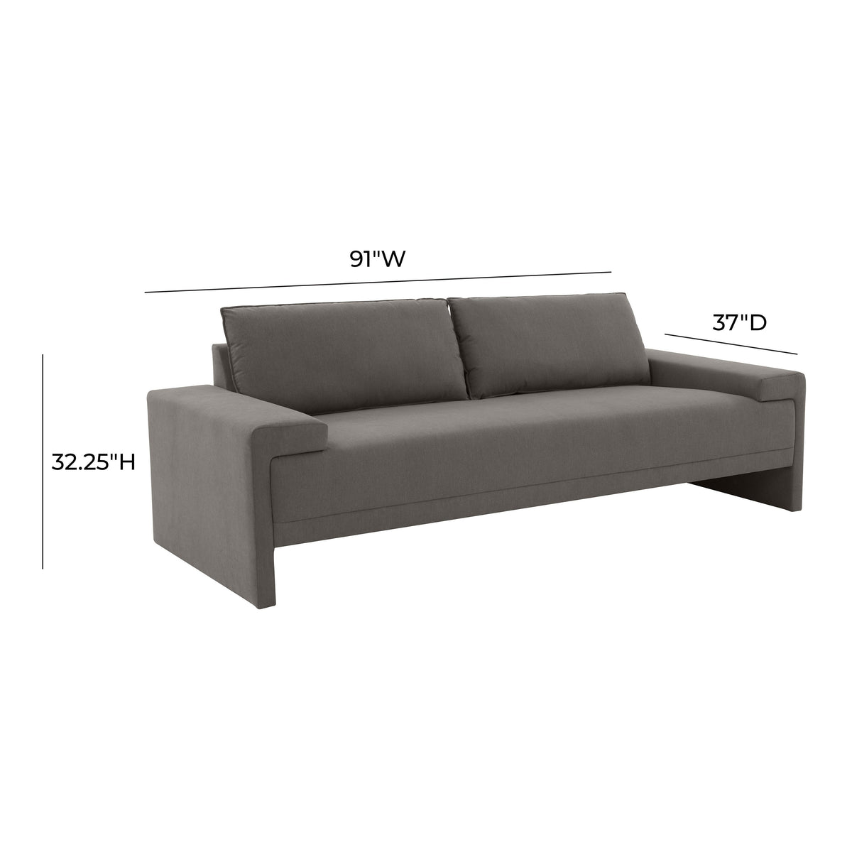 Maeve Slate Contract-Grade Fabric Sofa by TOV Furniture – photo 7 of 9