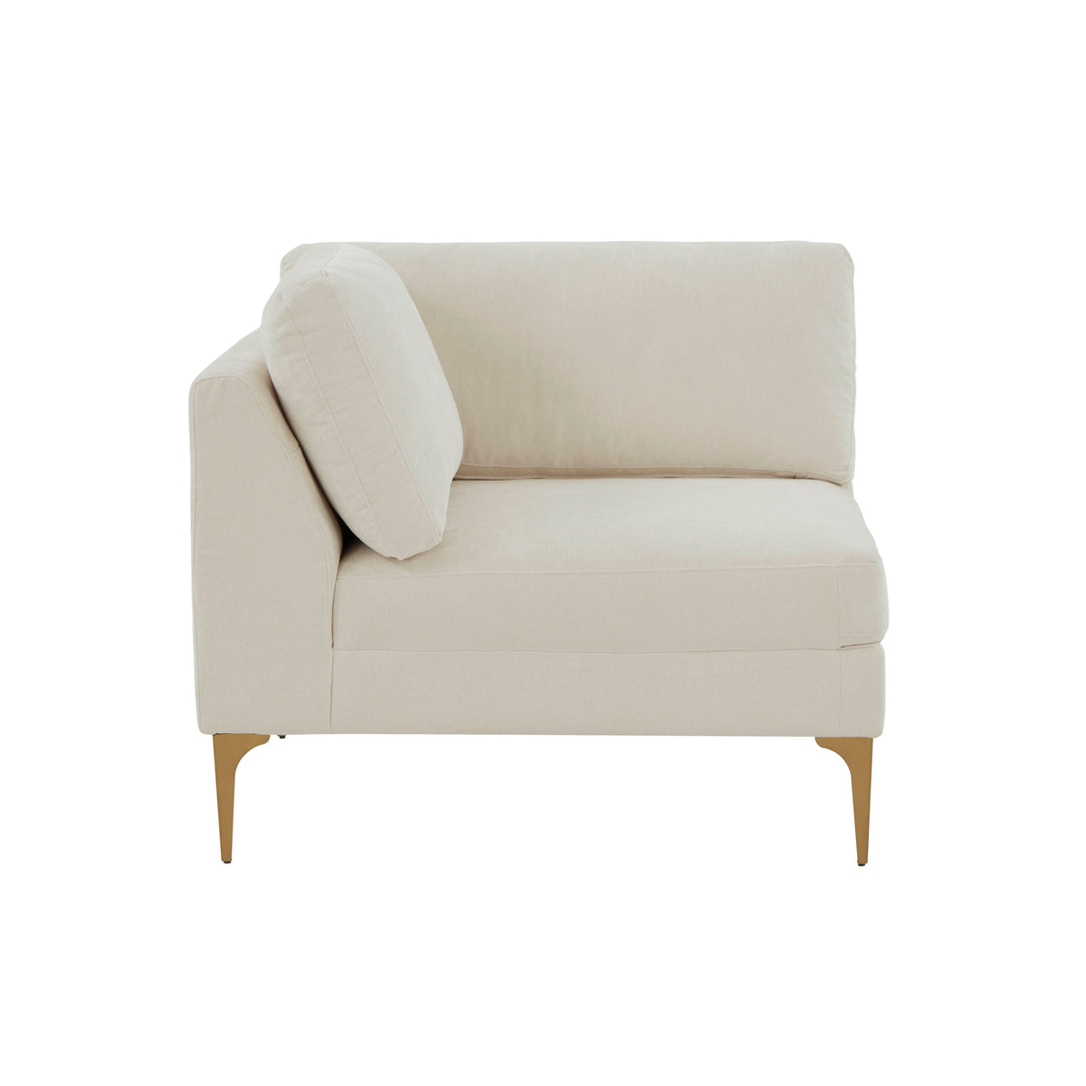 Serena Cream Performance Velvet Modular Armless Chair by TOV Furniture – photo 3 of 5