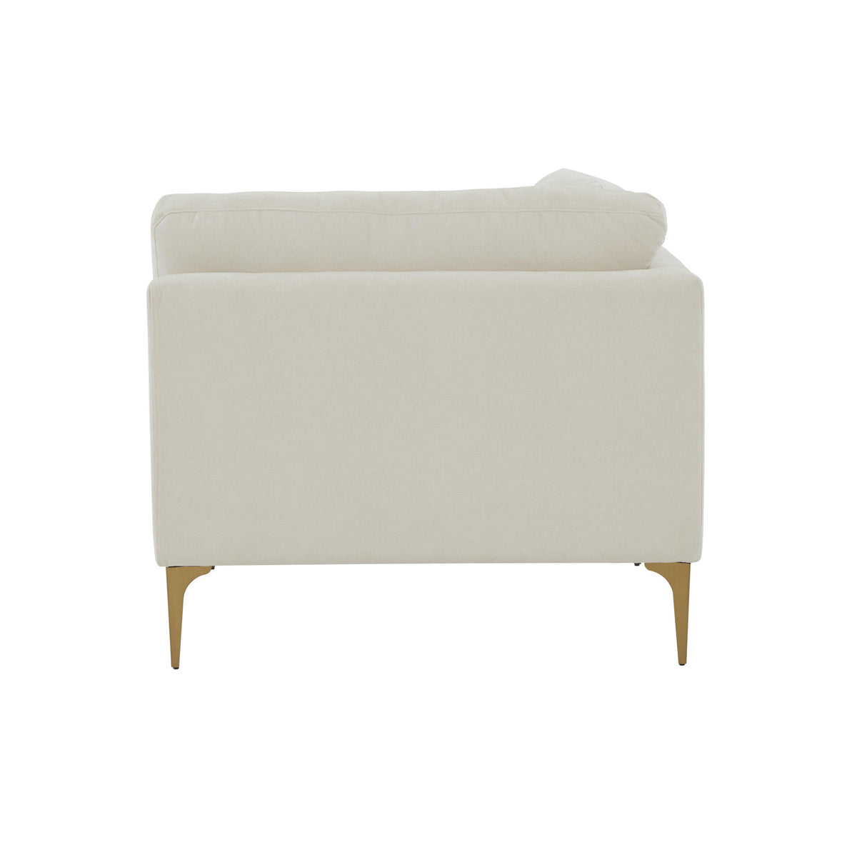 Serena Cream Performance Velvet Modular Armless Chair by TOV Furniture – photo 4 of 5