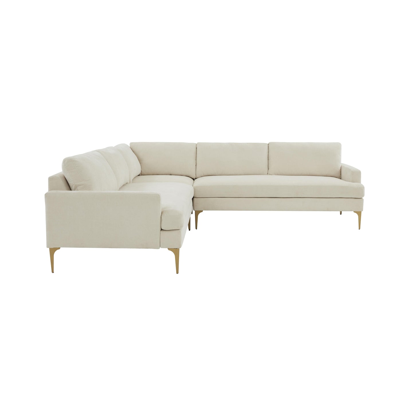 Serena 3 Piece Velvet L Sectional Ren L05130 Sec