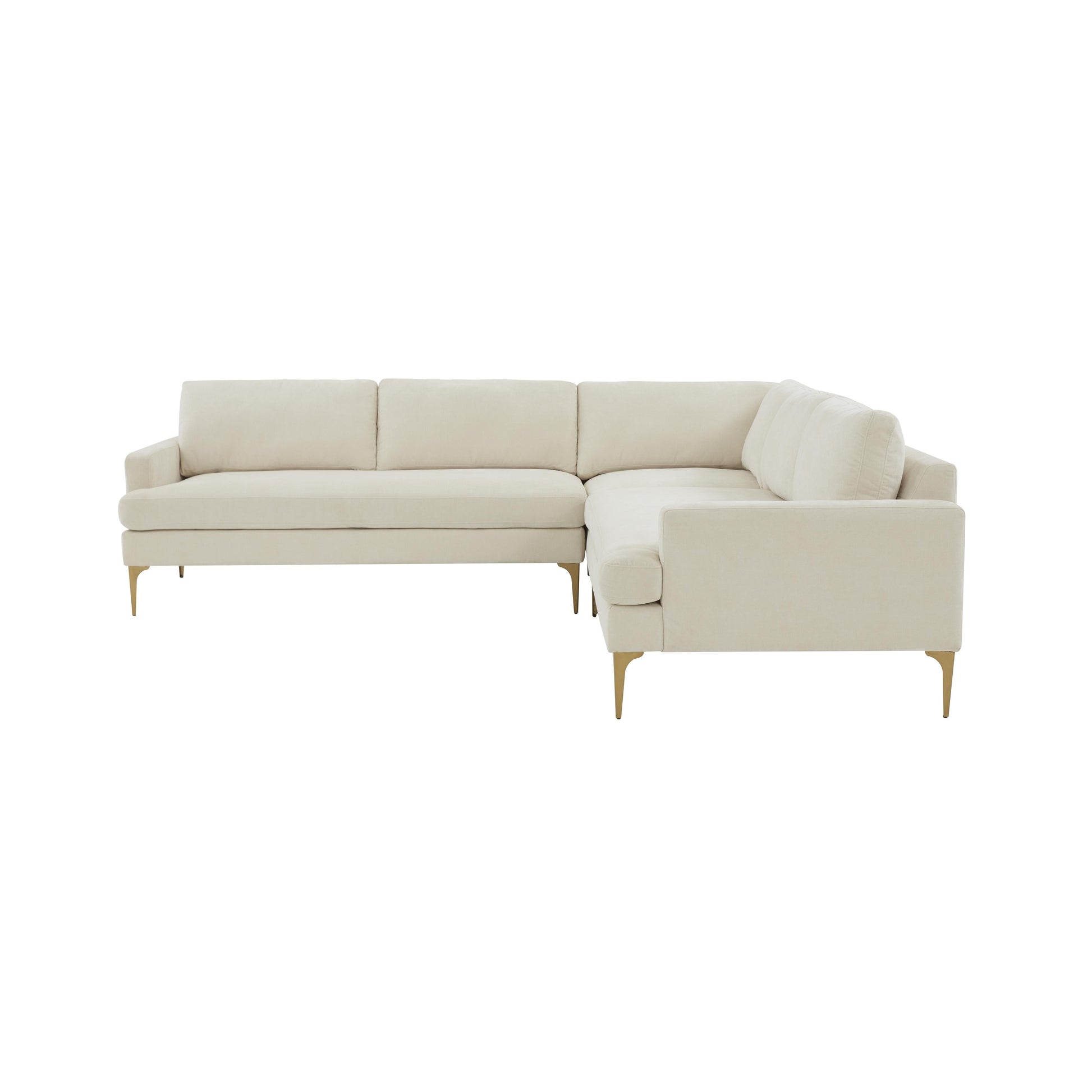 Serena 3 Piece Velvet L Sectional Ren L05120 Sec