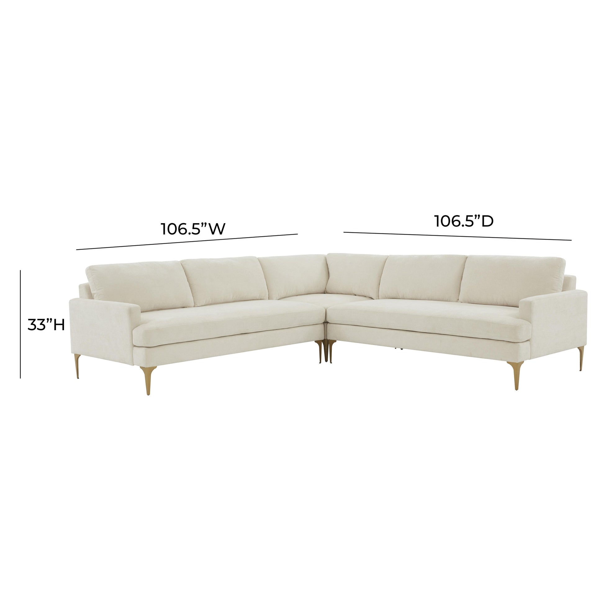 Serena 3 Piece Velvet L Sectional Ren L05110 Sec
