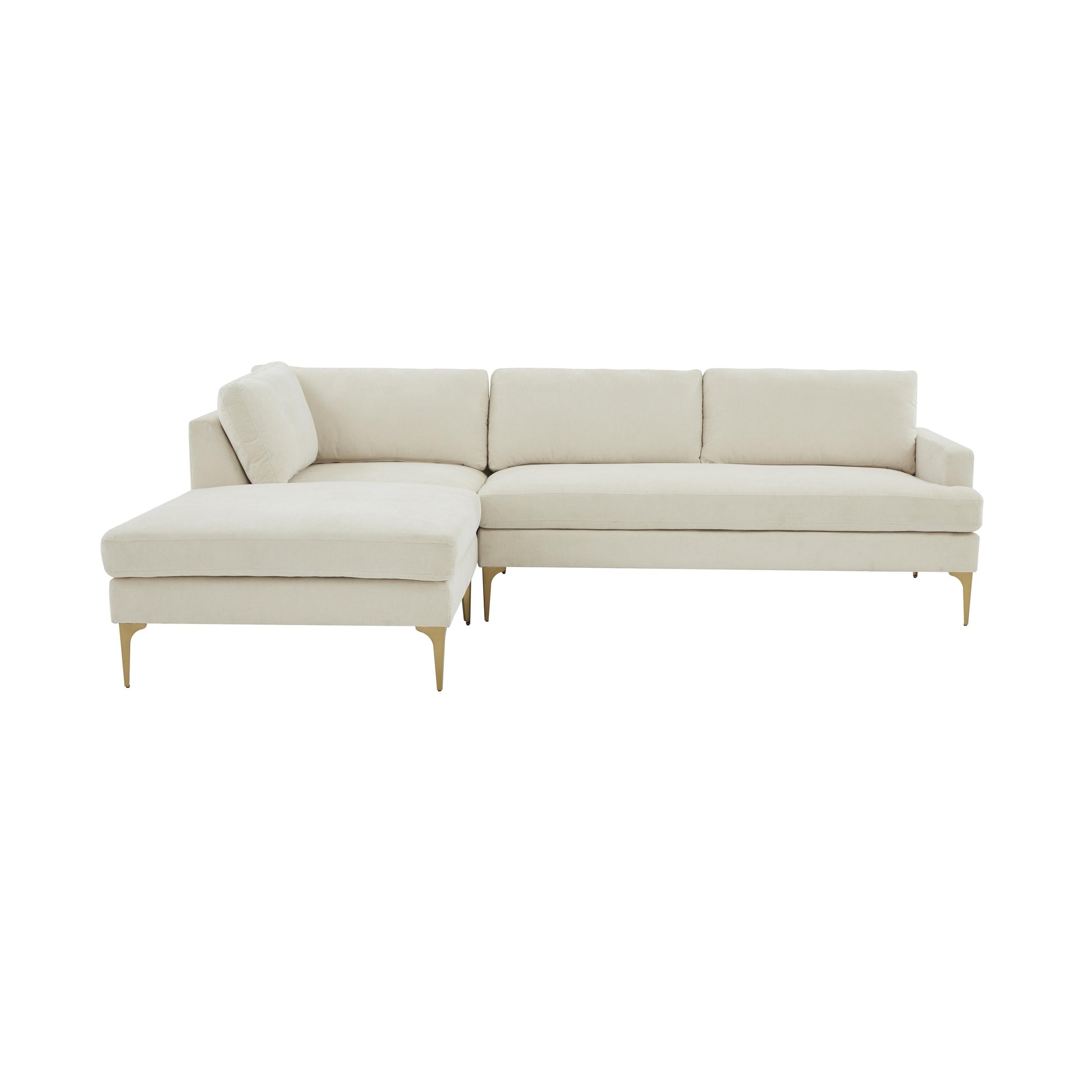 Serena 3 Piece Velvet Chaise Sectional Ren L05110 Sec4L