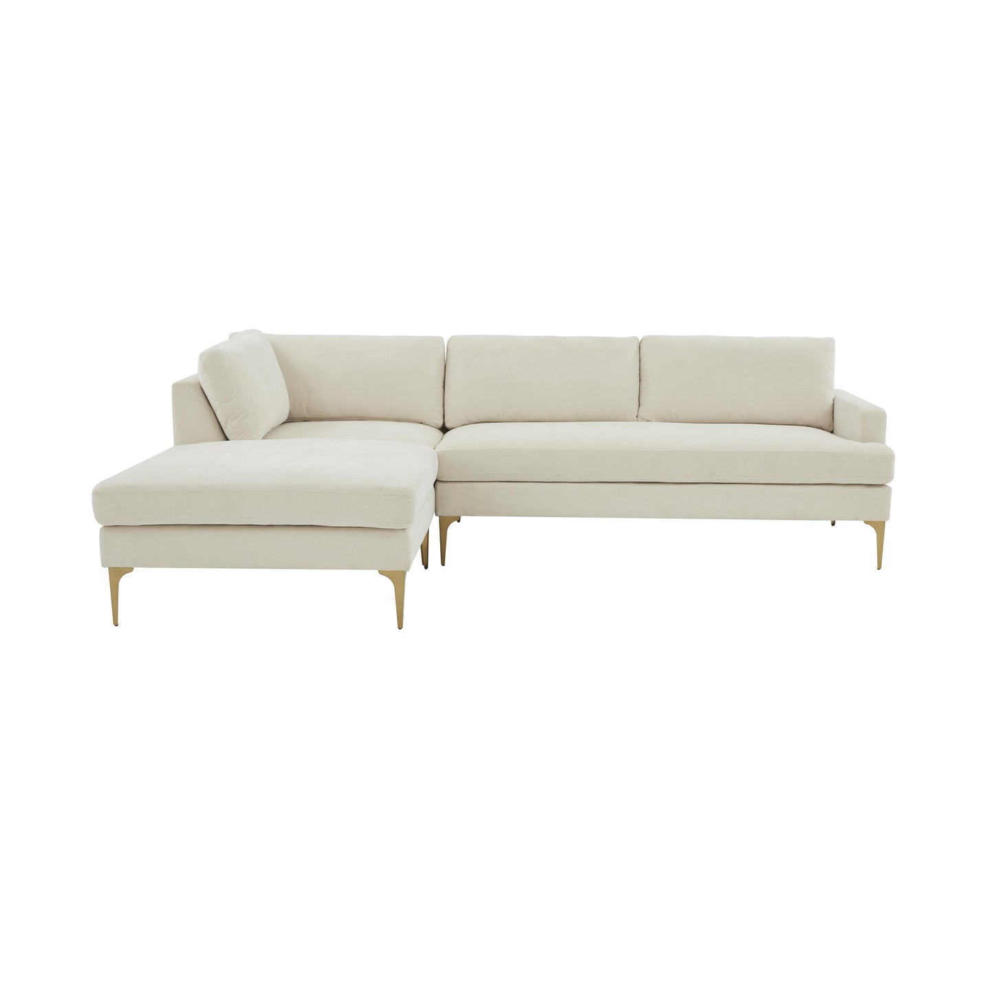Serena 3 Piece Velvet Chaise Sectional Ren L05120 Sec4L