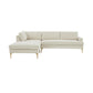 Serena 3 Piece Velvet Chaise Sectional Ren L05130 Sec4L
