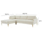 Serena 3 Piece Velvet Chaise Sectional Ren L05120 Sec4L