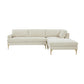 Serena 3 Piece Velvet Chaise Sectional Ren L05130 Sec4L