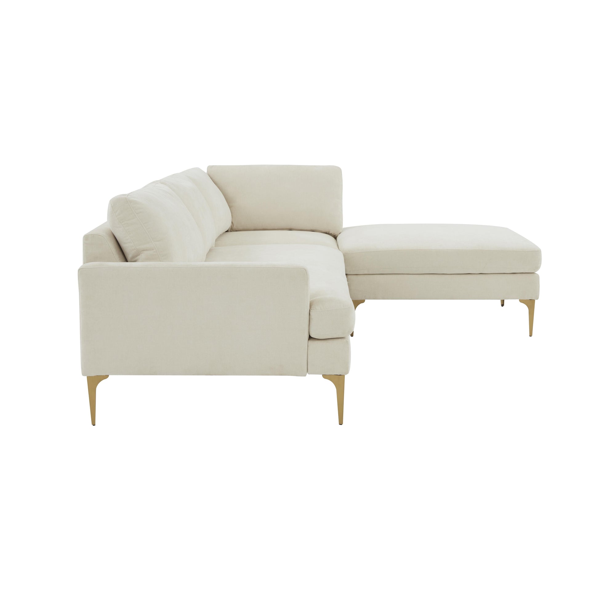 Serena 3 Piece Velvet Chaise Sectional Ren L05130 Sec4R