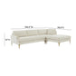Serena 3 Piece Velvet Chaise Sectional Ren L05130 Sec4L