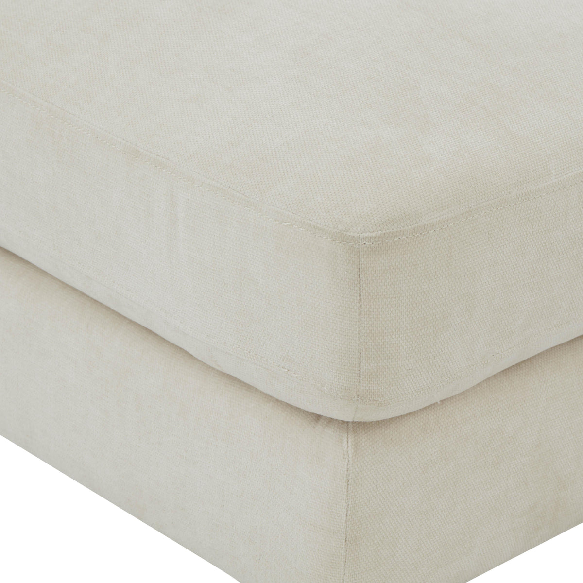 Serena Cream Performance Velvet Ottoman with Brass Legs by TOV Furniture – photo 2 of 3