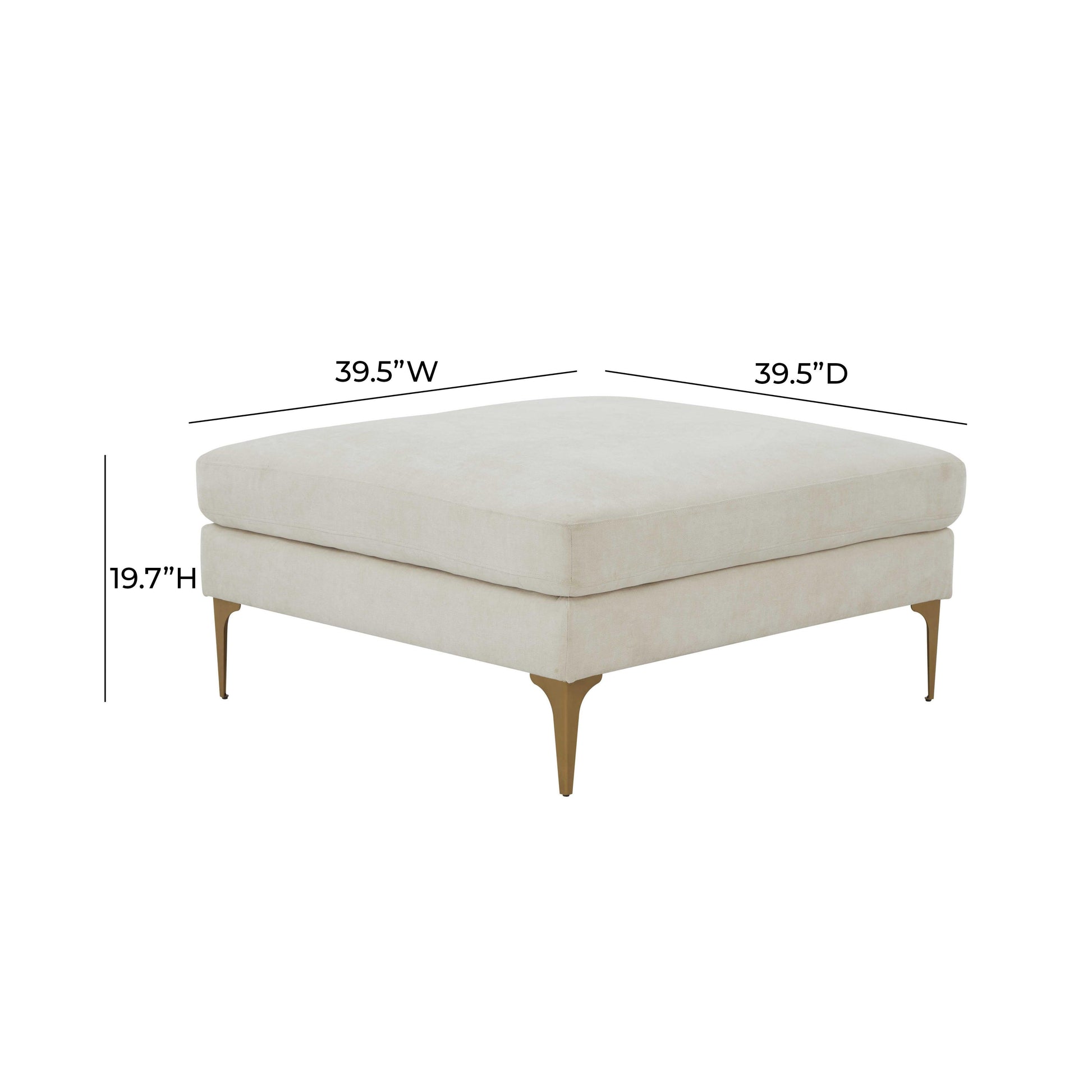 Serena Velvet Ottoman Ren L05121