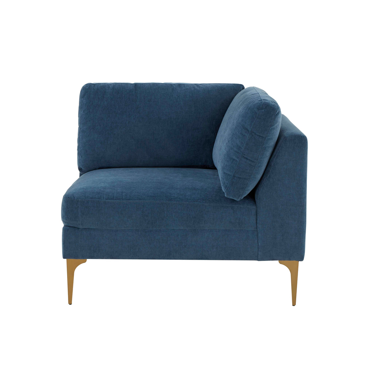 Serena Blue Performance Velvet Modular Armless Chair by TOV Furniture – photo 3 of 5
