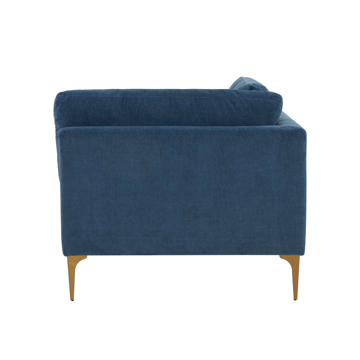 Serena Blue Performance Velvet Modular Armless Chair by TOV Furniture – photo 4 of 5