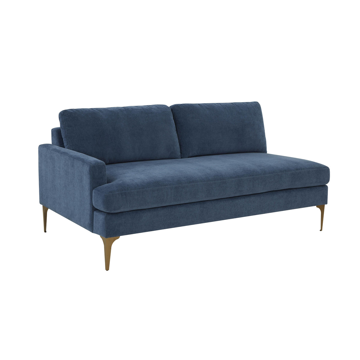 Serena Blue Performance Velvet Modular LAF Loveseat by TOV Furniture – photo 1 of 5