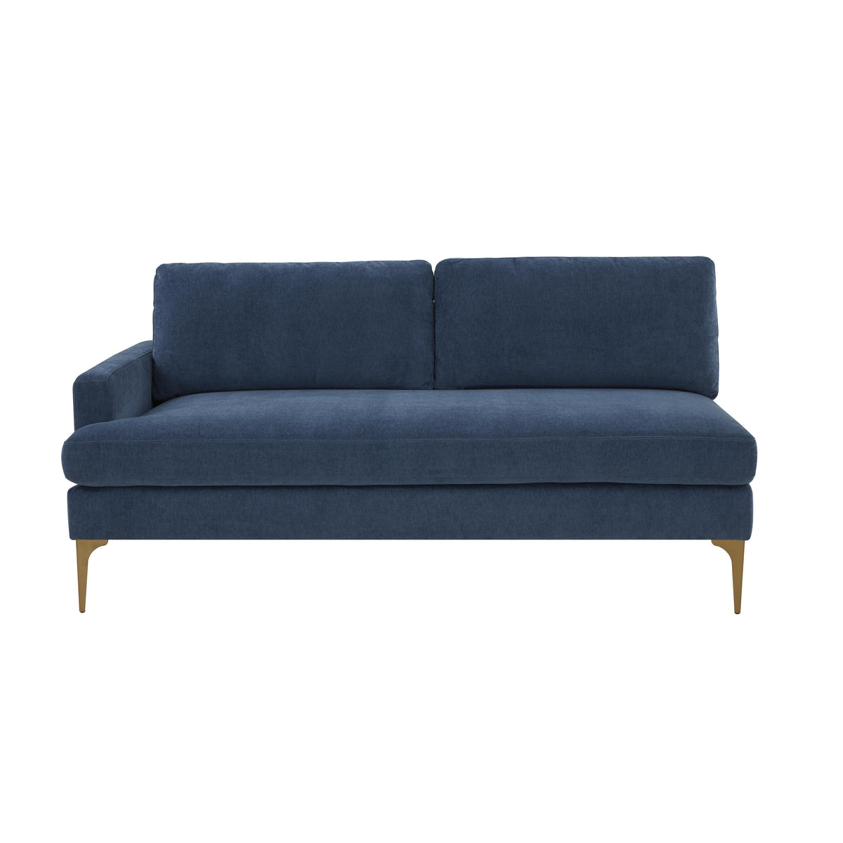 Serena Blue Performance Velvet Modular LAF Loveseat by TOV Furniture – photo 2 of 5