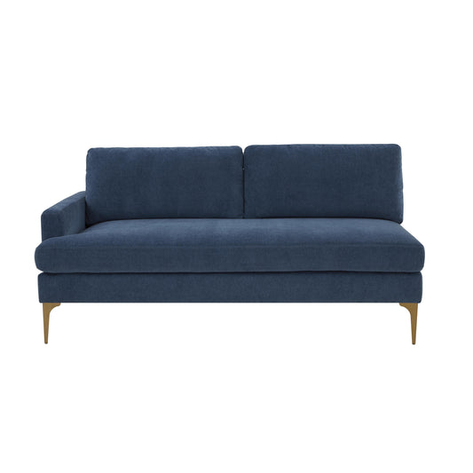 Serena Blue Performance Velvet Modular LAF Loveseat by TOV Furniture – photo 2 of 5